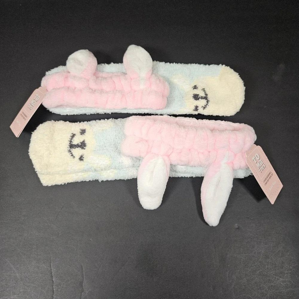 Christmas Gift Plush Head Band & Cozy Socks Girls Pastel Color Size 9-11 /2 Pair